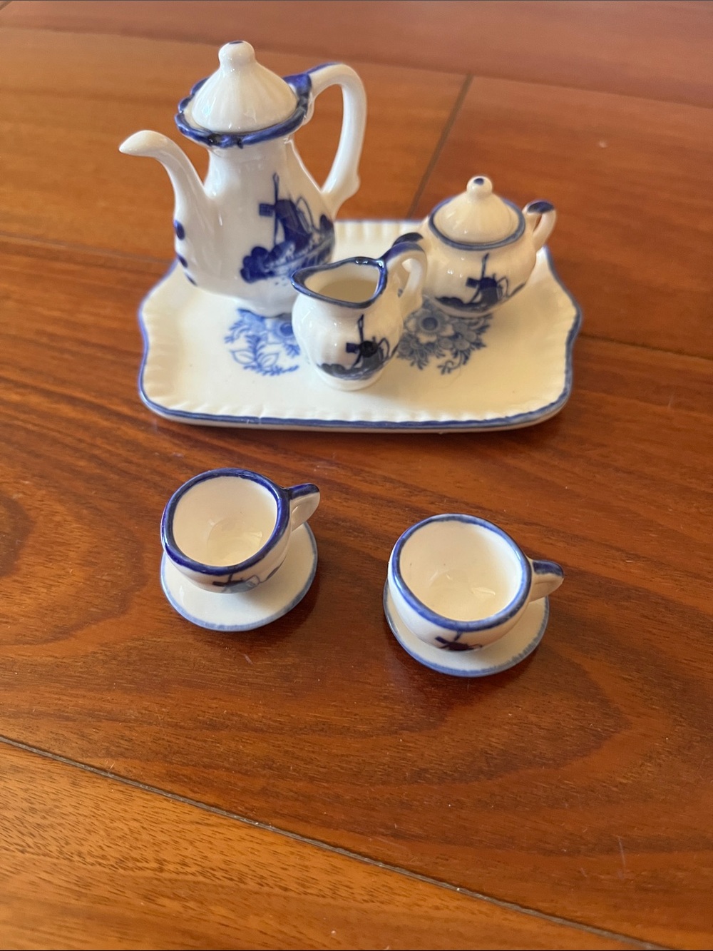 Handpainted Tea for Two Mini Tea Set Decoration